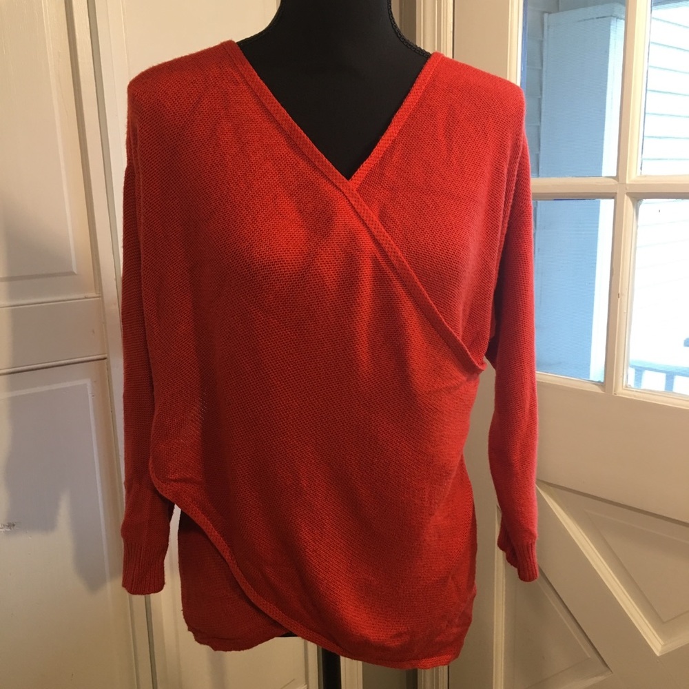Burnt Orange 🍊 Elegant CupShe Wrap Sweater